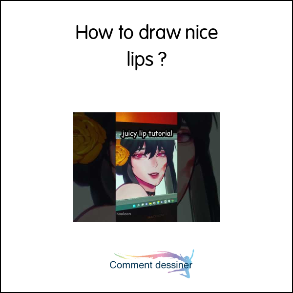 How to draw nice lips